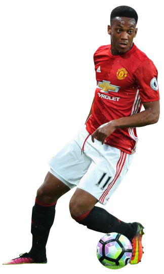 Anthony Martial Manchester United football render - FootyRenders