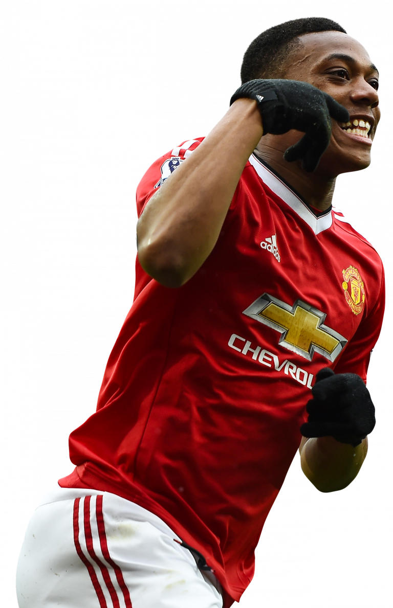 Anthony Martial Manchester United football render - FootyRenders