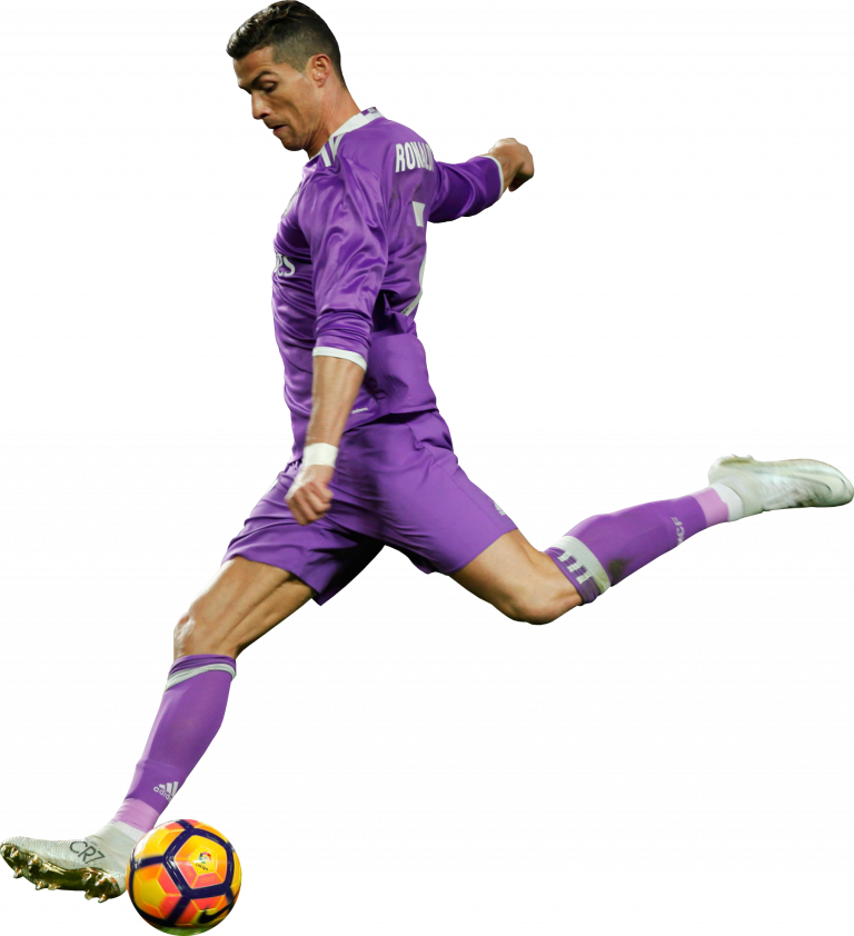 Cristiano Ronaldo football render - Cristiano RonalDo Real MaDriD Purple Kit Action 2016 17 RenDer 768x842