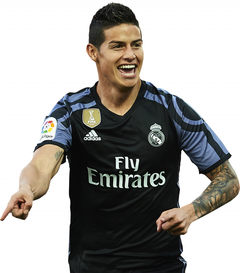 James Rodriguez Real Madrid football render - FootyRenders