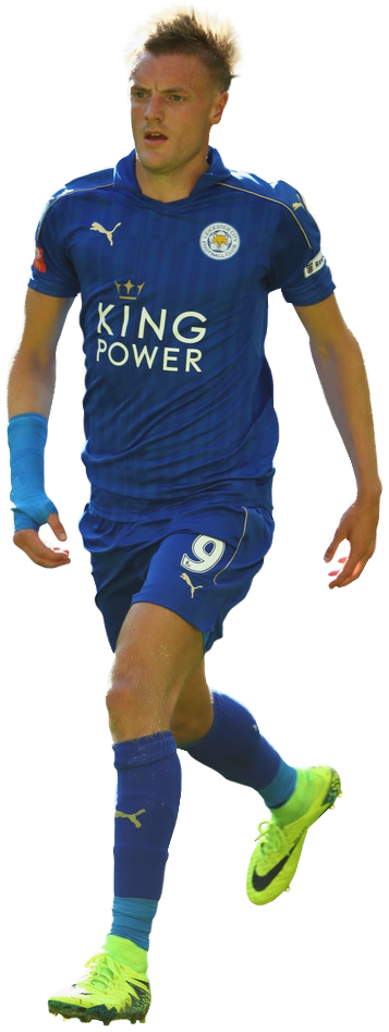 Jamie Vardy Leicester City football render - FootyRenders