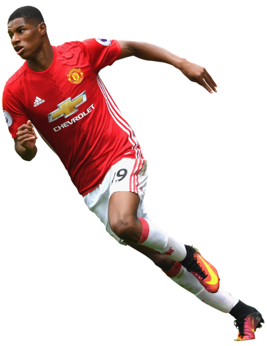 Marcus Rashford Manchester United football render - FootyRenders