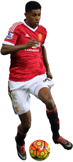 Marcus Rashford Manchester United football render - FootyRenders