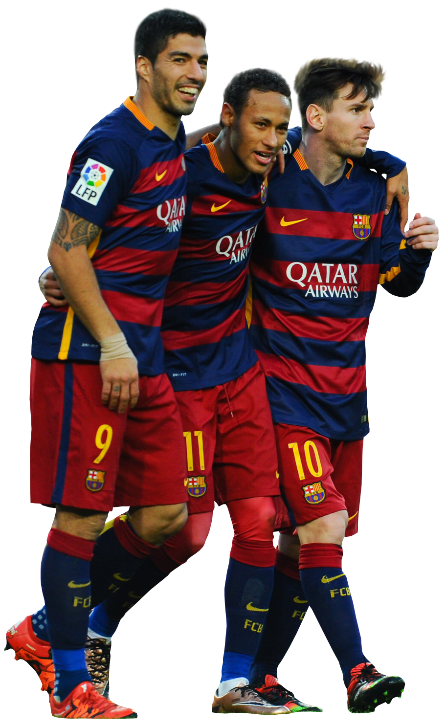 Lionel Messi, Neymar Jr. & Luis Suarez Tres Amigos Barcelona Jersey  (Icons COA)