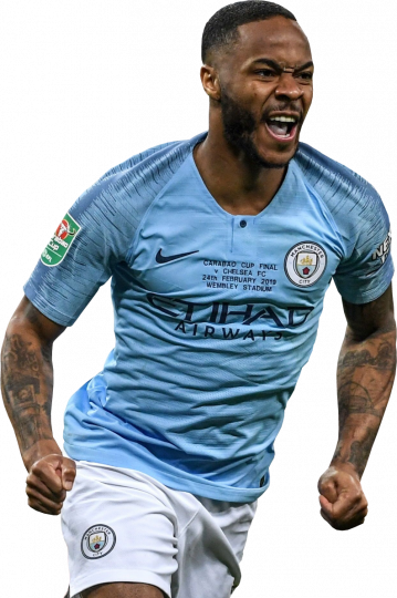 Raheem Sterling Manchester City football render - FootyRenders