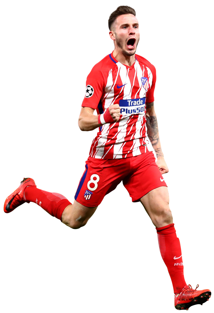 Saul Niguez Atlético Madrid football render - FootyRenders