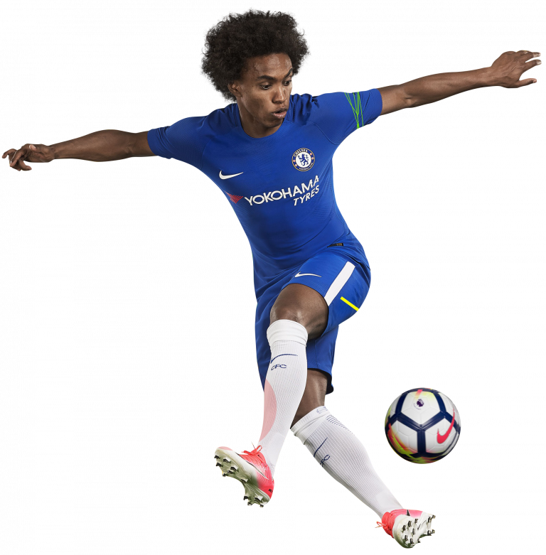 Willian Chelsea football render - FootyRenders