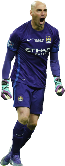 Willy Caballero Manchester City football render - FootyRenders