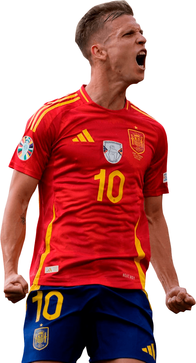 Dani Olmo Spain football render - FootyRenders