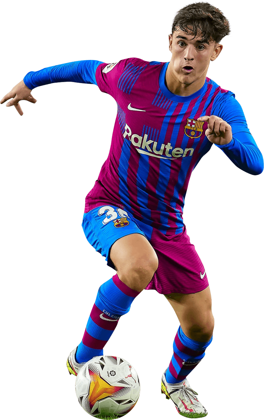 Gavi Barcelona football render - FootyRenders