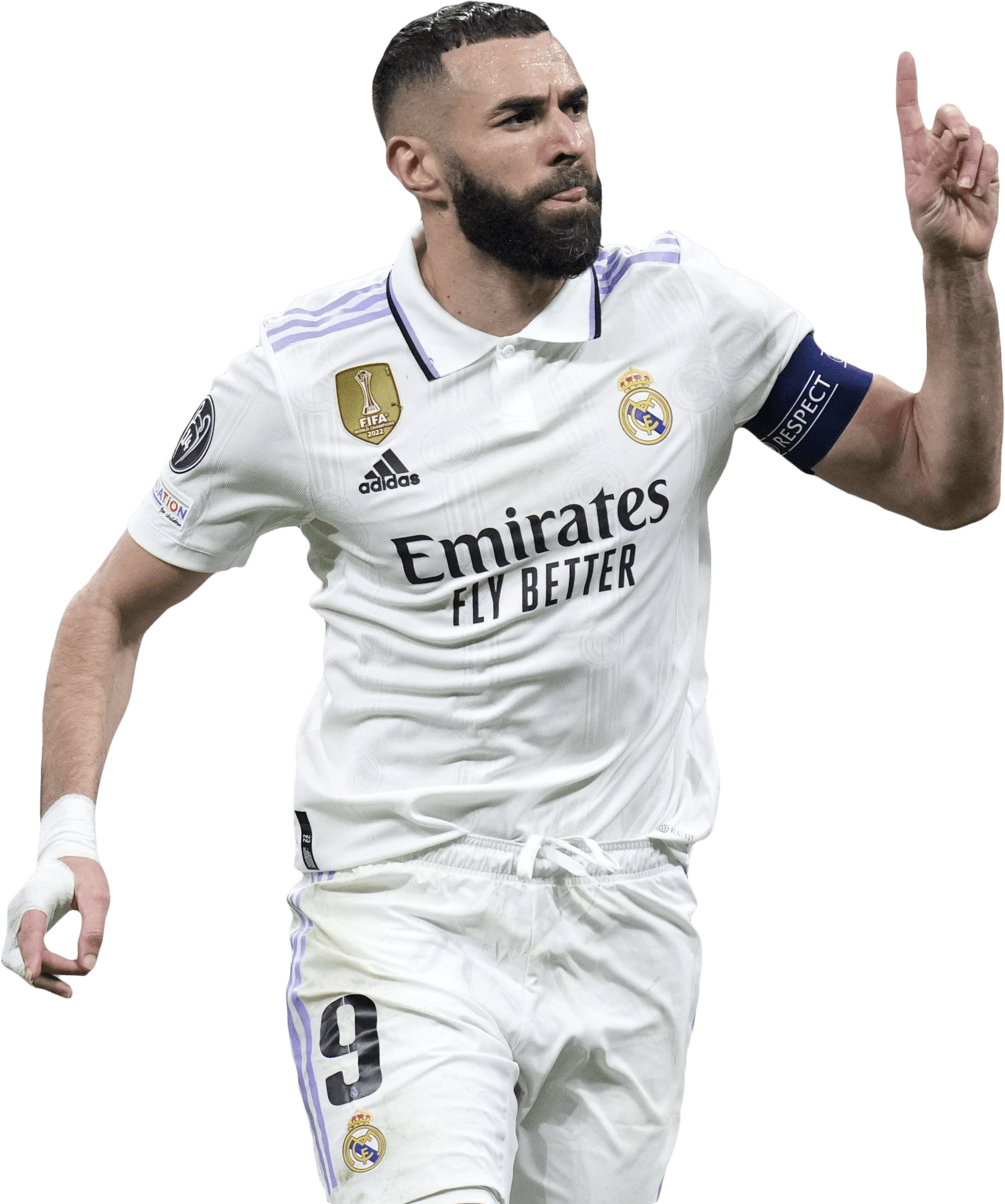 Karim Benzema Real Madrid football render - FootyRenders