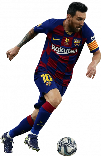 Lionel Messi Barcelona football render - FootyRenders