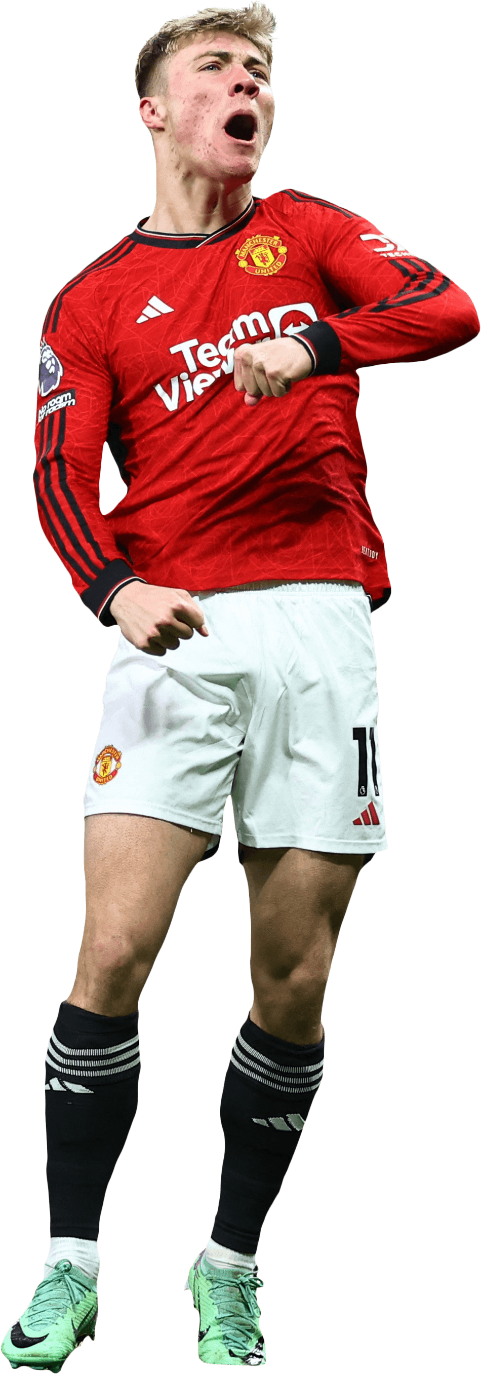 Rasmus Højlund Manchester United football render - FootyRenders