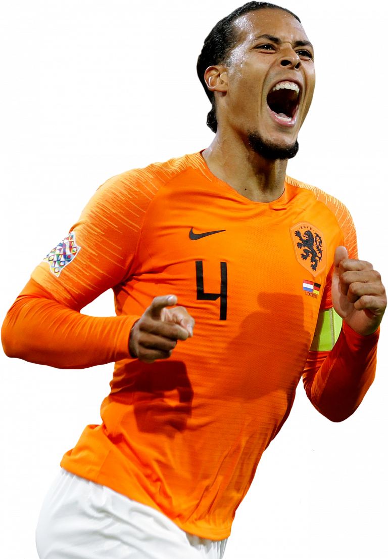 Virgil van Dijk Holland football render - FootyRenders